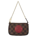 LOUIS VUITTON Damier Ebene T&B Mini Pochette Pouch N58011 Auth 172452A-13
