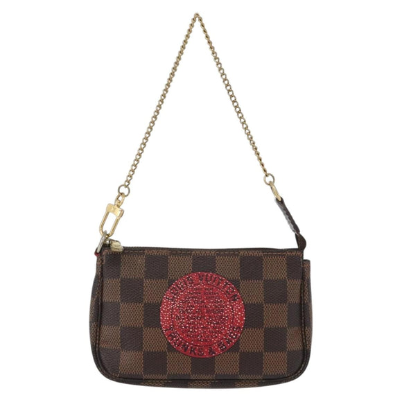 LOUIS VUITTON Damier Ebene T&B Mini Pochette Pouch N58011 Auth 172452A