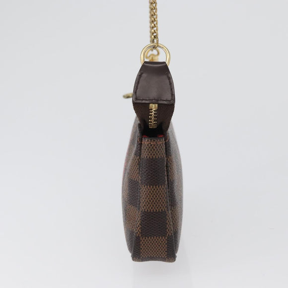 LOUIS VUITTON Damier Ebene T&B Mini Pochette Pouch N58011 Auth 172452A