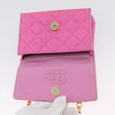 CHANEL Matelasse Chain Camelia Schoudertas Canvas Roze Goud CC Auth 172461V-20