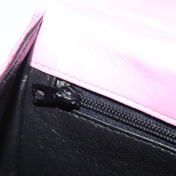 CHANEL Matelasse Chain Camelia Schoudertas Canvas Roze Goud CC Auth 172461V