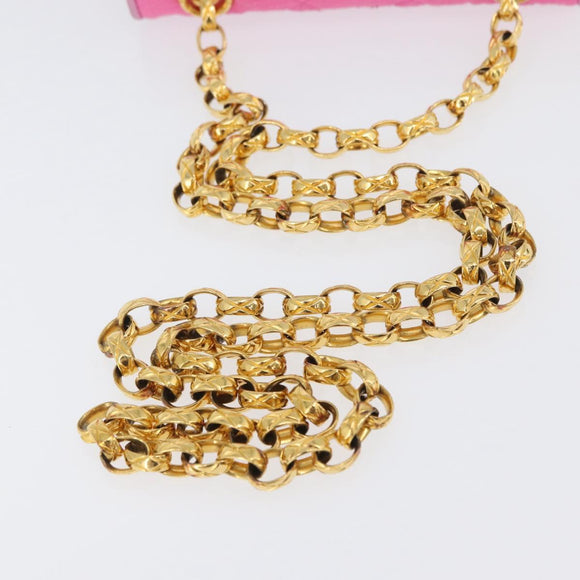 CHANEL Matelasse Chain Camelia Schoudertas Canvas Roze Goud CC Auth 172461V