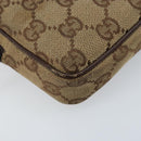 GUCCI GG Canvas Shoulder Bag Beige Silver 120975 Auth 172462-15