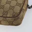 GUCCI GG Canvas Shoulder Bag Beige Silver 120975 Auth 172462-16