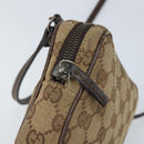 GUCCI GG Canvas Shoulder Bag Beige Silver 120975 Auth 172462-9