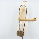 GUCCI GG Canvas Shoulder Bag Beige Silver 120975 Auth 172462-21