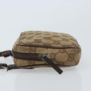 GUCCI GG Canvas Shoulder Bag Beige Silver 120975 Auth 172462-4