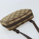 GUCCI GG Canvas Shoulder Bag Beige Silver 120975 Auth 172462-6