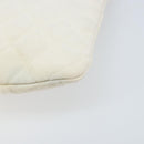 CHANEL Matelasse Clutch Bag Canvas White Silver CC Auth 172468V-15