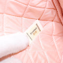 CHANEL Matelasse Clutch Bag Canvas White Silver CC Auth 172468V-11
