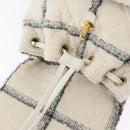 CHANEL Matelasse Chain Backpack Tweed White Gold CC Auth 172472SM-22
