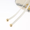 CHANEL Matelasse Chain Backpack Tweed White Gold CC Auth 172472SM-23
