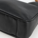 GUCCI Bamboo Hand Bag Leather 2way Black Gold 001 1705 1638 Auth 172475-16