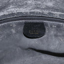 GUCCI Bamboo Hand Bag Leather 2way Black Gold 001 1705 1638 Auth 172475-19