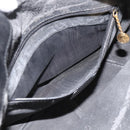 GUCCI Bamboo Hand Bag Leather 2way Black Gold 001 1705 1638 Auth 172475-11
