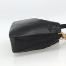 GUCCI Bamboo Hand Bag Leather 2way Black Gold 001 1705 1638 Auth 172475-4
