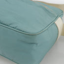 PRADA Shoulder Bag Nylon Light Blue Silver Auth 172476A-14