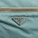PRADA Shoulder Bag Nylon Light Blue Silver Auth 172476A-17
