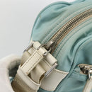 PRADA Shoulder Bag Nylon Light Blue Silver Auth 172476A-10