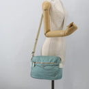 PRADA Shoulder Bag Nylon Light Blue Silver Auth 172476A-24