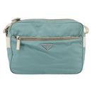 PRADA Shoulder Bag Nylon Light Blue Silver Auth 172476A-13