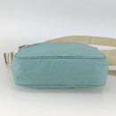 PRADA Shoulder Bag Nylon Light Blue Silver Auth 172476A-5