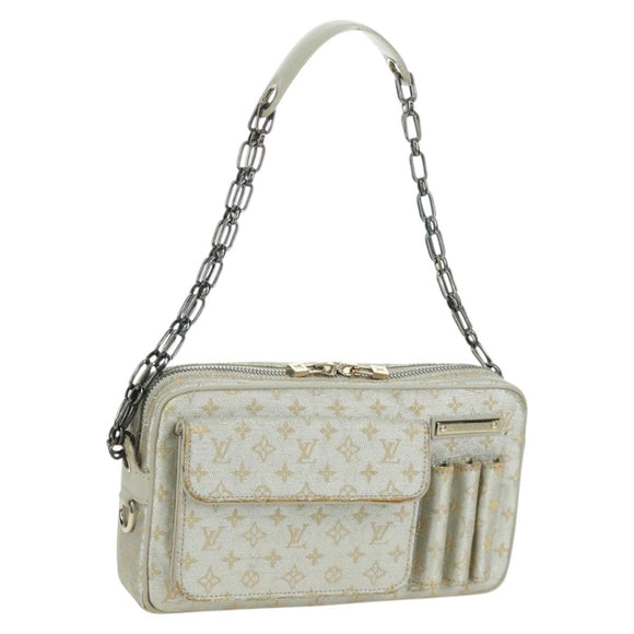 LOUIS VUITTON Monogram Shine Chain McKenna Bag Silver M92362 LV Auth 172477A