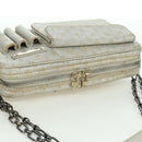 LOUIS VUITTON Monogram Shine Chain McKenna Bag Silver M92362 LV Auth 172477A-6