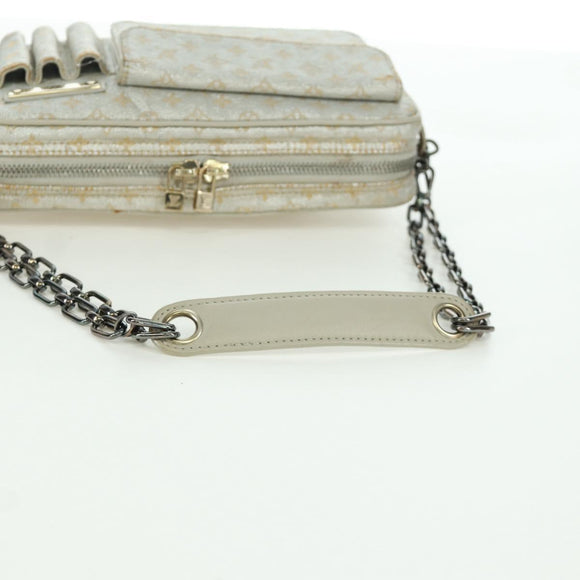 LOUIS VUITTON Monogram Shine Chain McKenna Bag Silver M92362 LV Auth 172477A