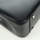 Salvatore Ferragamo Gancini Hand Bag Leather Black Silver Auth 172480V-8