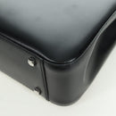 Salvatore Ferragamo Gancini Hand Bag Leather Black Silver Auth 172480V-17