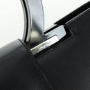 Salvatore Ferragamo Gancini Hand Bag Leather Black Silver Auth 172480V-9