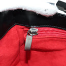 Salvatore Ferragamo Gancini Hand Bag Leather Black Silver Auth 172480V-20