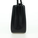 Salvatore Ferragamo Gancini Hand Bag Leather Black Silver Auth 172480V-3