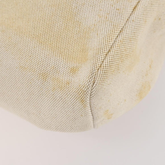 HERMES Herbag Ad PM Rugzak Canvas Leer 2way Beige Zilver Auth 172481