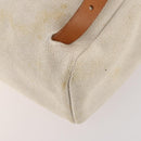 HERMES Herbag Ad PM Rugzak Canvas Leer 2way Beige Zilver Auth 172481-17