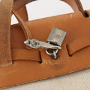 HERMES Herbag Ad PM Rugzak Canvas Leer 2way Beige Zilver Auth 172481-19