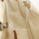 HERMES Herbag Ad PM Rugzak Canvas Leer 2way Beige Zilver Auth 172481-21