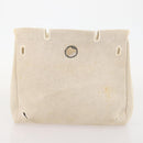 HERMES Herbag Ad PM Rugzak Canvas Leer 2way Beige Zilver Auth 172481-24