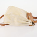 HERMES Herbag Ad PM Rugzak Canvas Leer 2way Beige Zilver Auth 172481-3