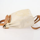 HERMES Herbag Ad PM Rugzak Canvas Leer 2way Beige Zilver Auth 172481-4