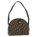 Christian Dior Trotter Canvas Shoulder Bag Navy Gold Auth 172485-1