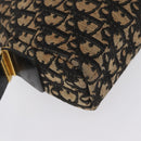 Christian Dior Trotter Canvas Shoulder Bag Navy Gold Auth 172485-15