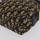 Christian Dior Trotter Canvas Shoulder Bag Navy Gold Auth 172485-16