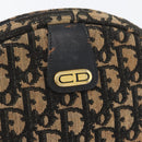 Christian Dior Trotter Canvas Shoulder Bag Navy Gold Auth 172485-17