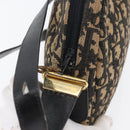 Christian Dior Trotter Canvas Shoulder Bag Navy Gold Auth 172485-10