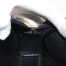 Christian Dior Trotter Canvas Shoulder Bag Navy Gold Auth 172485-19