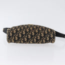 Christian Dior Trotter Canvas Shoulder Bag Navy Gold Auth 172485-5