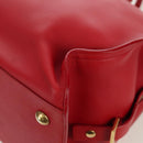 SAINT LAURENT Cabas Classic Hand Bag Leather Red Gold 311208 Auth 172487M-17