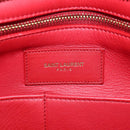 SAINT LAURENT Cabas Classic Hand Bag Leather Red Gold 311208 Auth 172487M-21